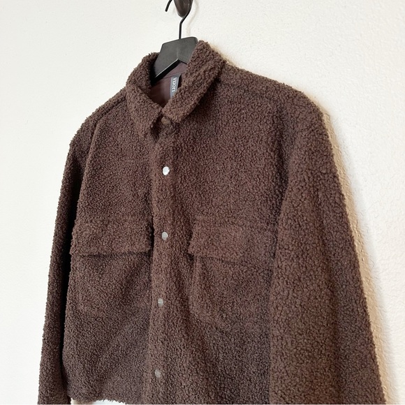 Vuori Jacket Womens M Sycamore Short Shirt Jacket Snap Button Fleece Brown Java - Picture 5 of 9